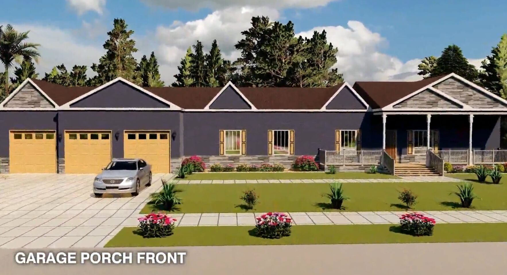 Garage Porch Front - House for Holt MI
